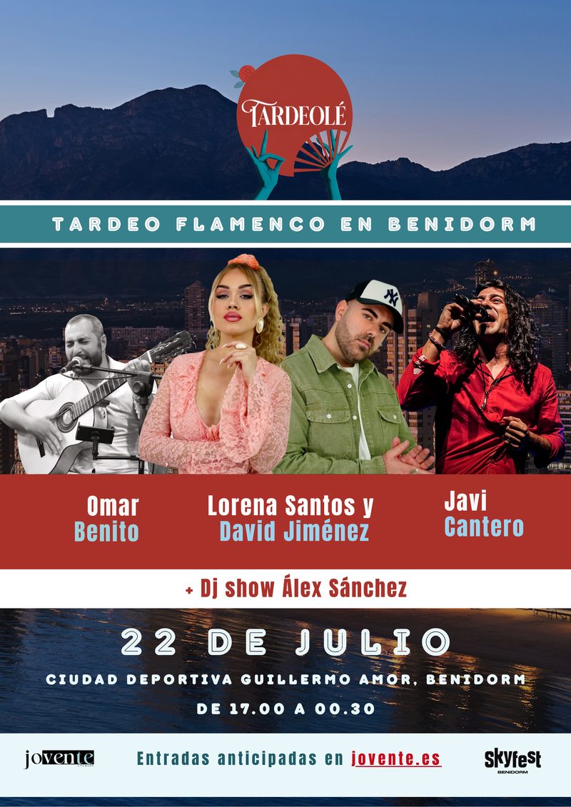 Cartel Tardeolé 22 de julio en Benidorm